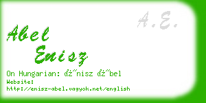 abel enisz business card